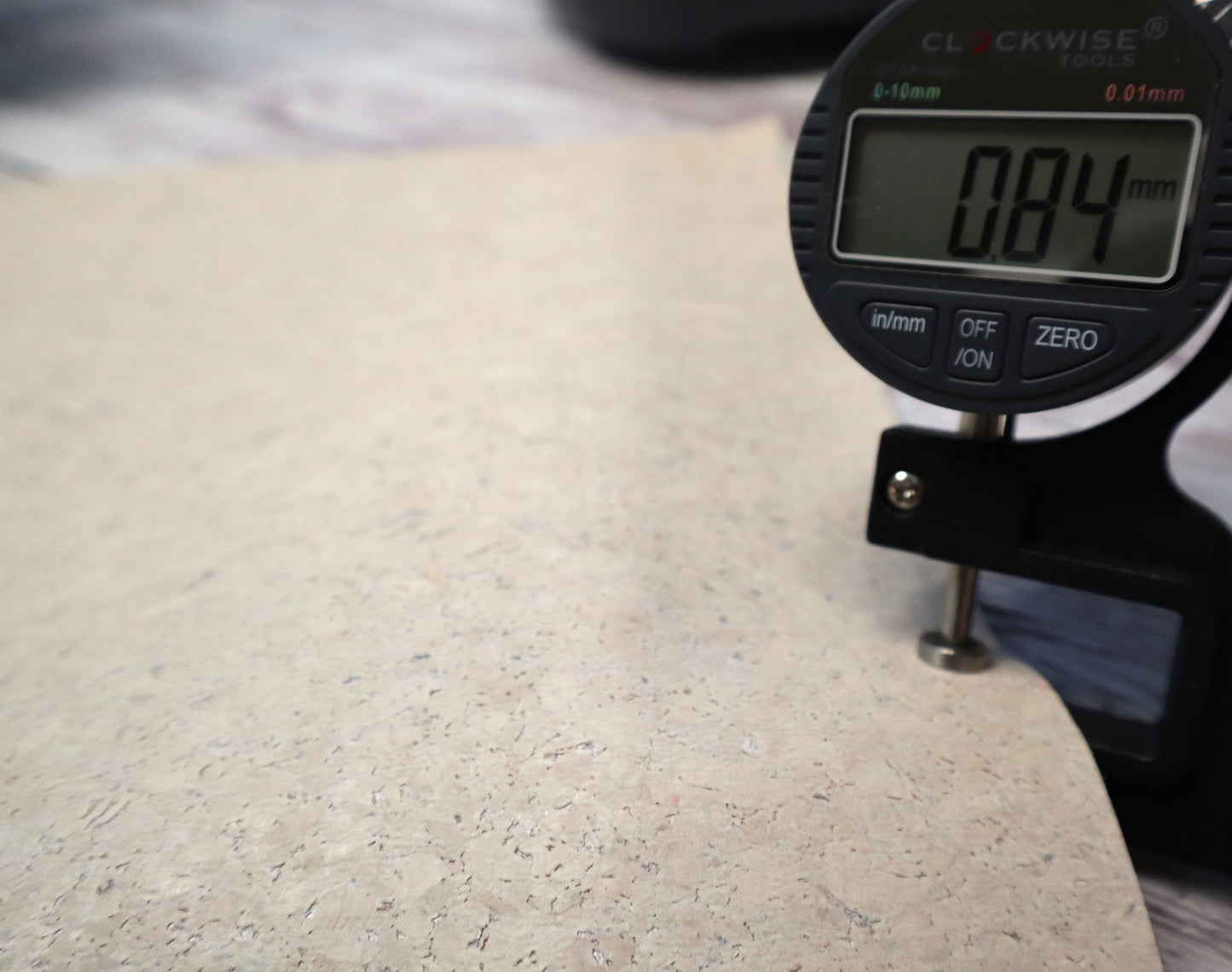 REMNANT/OFFCUT - Cork Fabric 18.5" x 24.75" -Textured Ivory