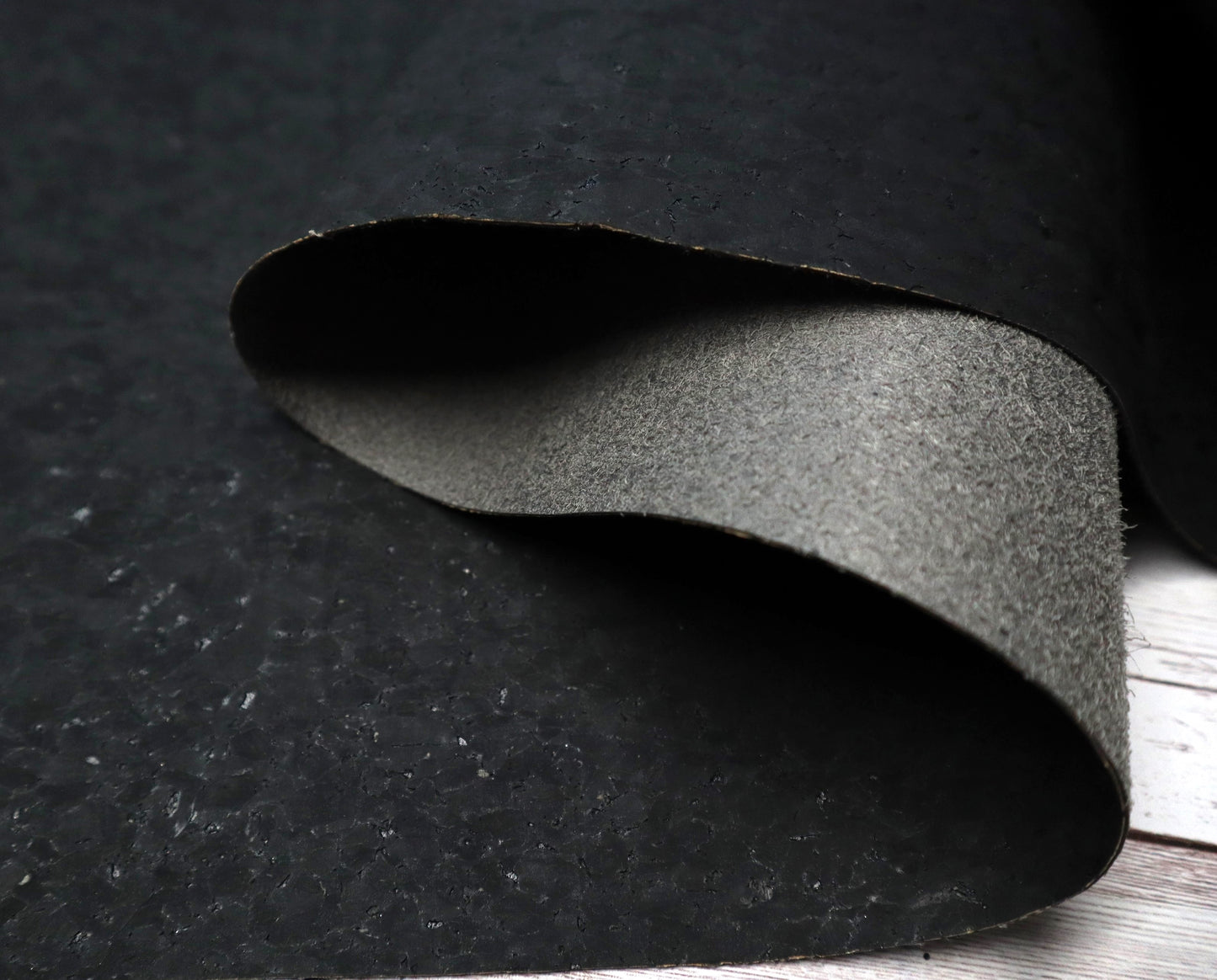 REMNANT/OFFCUT - Cork Fabric 18" x 27.5" - Particle Black