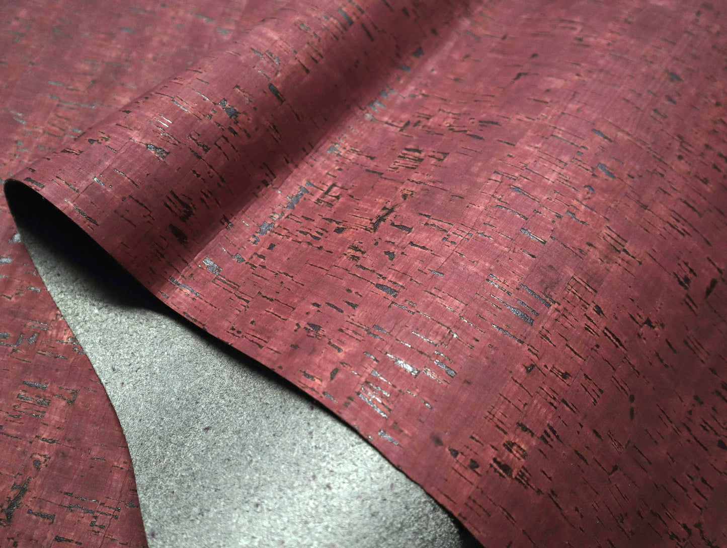 REMNANT/OFFCUT - Cork Fabric 18" x 29" - Speckled Mauve