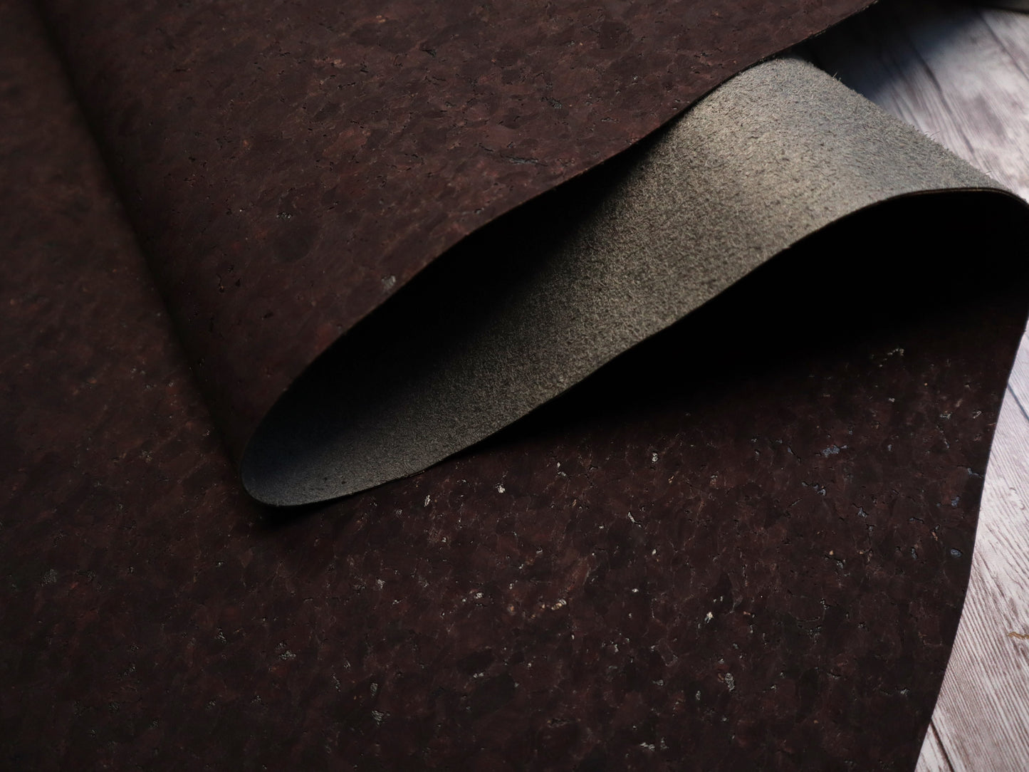 REMNANT/OFFCUT - Cork Fabric 18" x 35.5" - Textured Brown