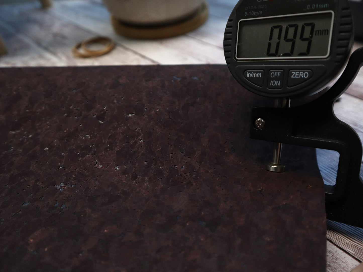 REMNANT/OFFCUT - Cork Fabric 18" x 35.5" - Textured Brown