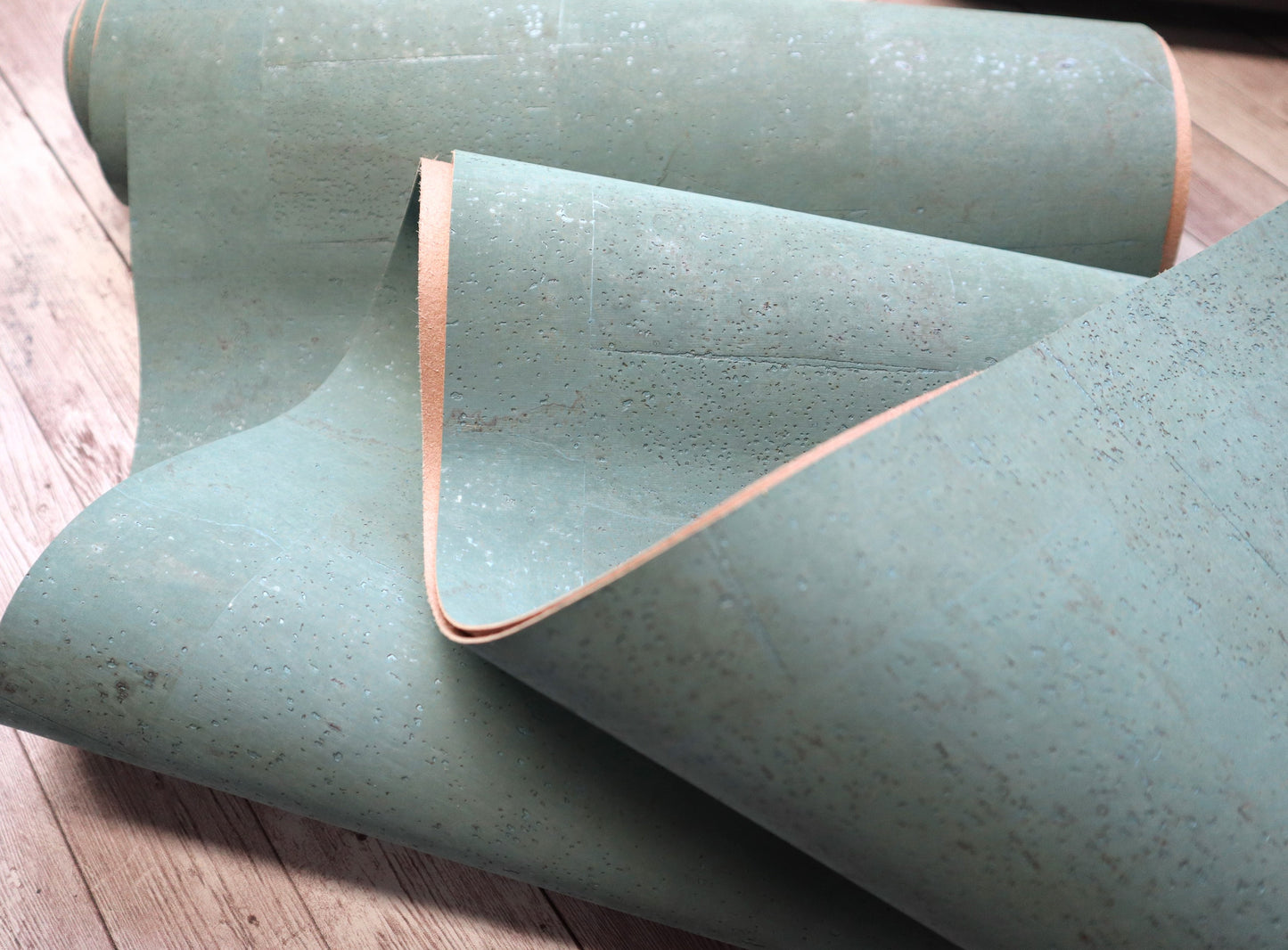 Cork Fabric Roll - Beach Glass Blue