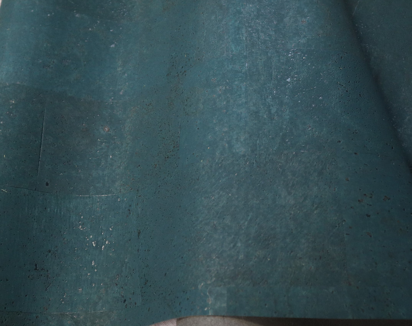 REMNANT/OFFCUT - Cork Fabric 14" x 36" - Deep Teal