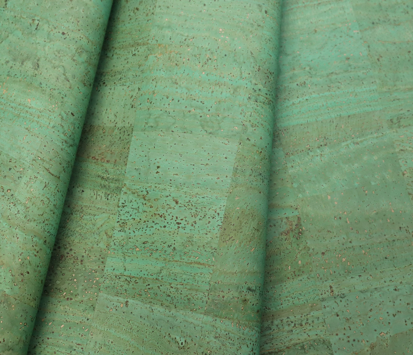 REMNANT/OFFCUT - Cork Fabric 12.25" x 18" - Grass Green