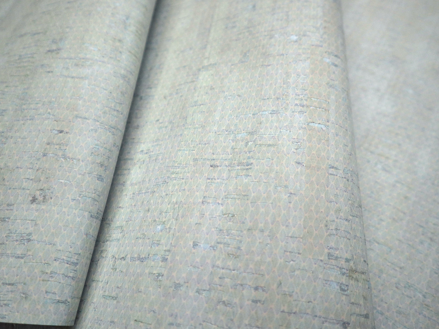 REMNANT/OFFCUT - Cork Fabric 15" x 26" - Rustic Coastal