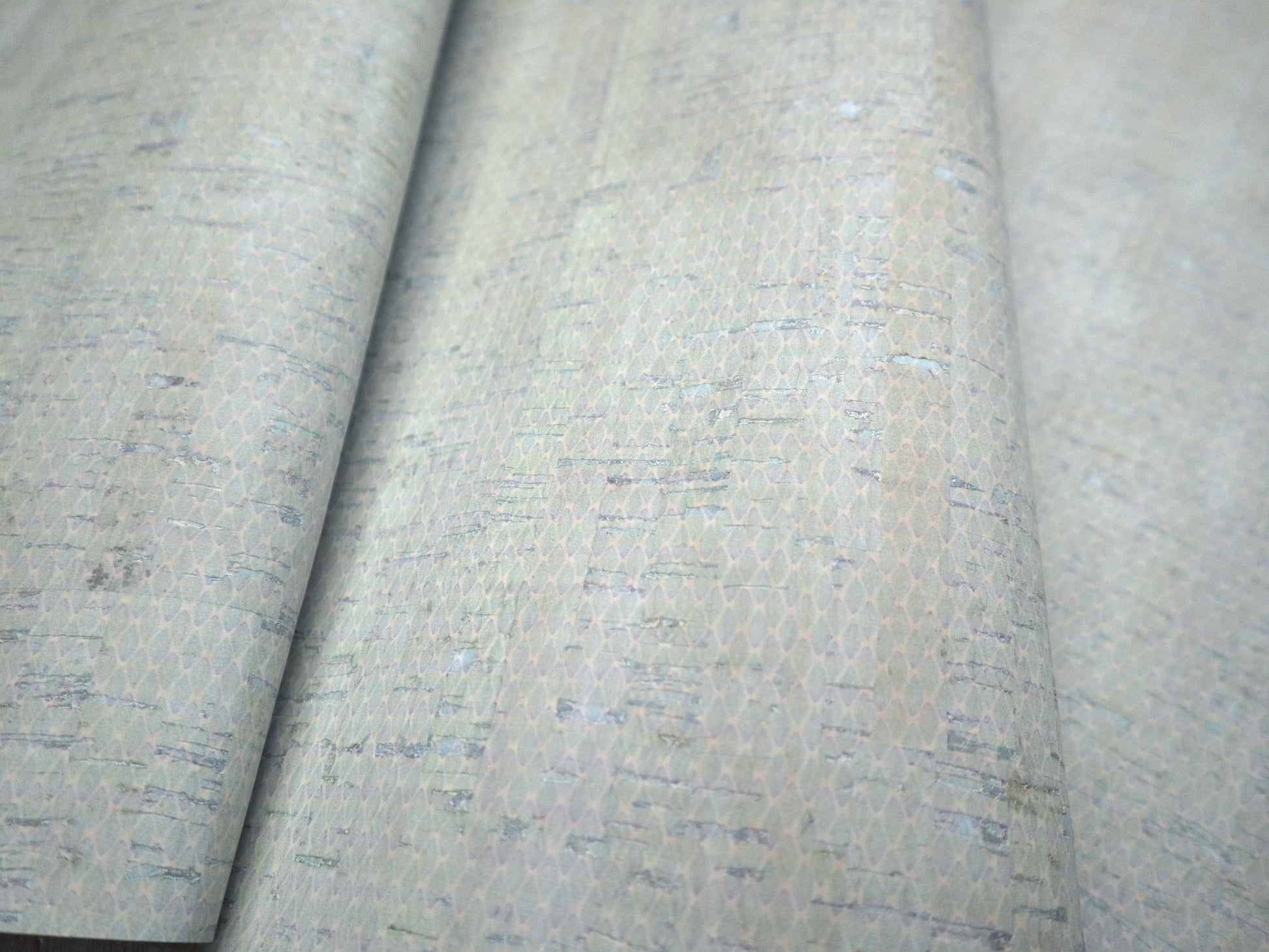 REMNANT/OFFCUT - Cork Fabric 15" x 26" - Rustic Coastal