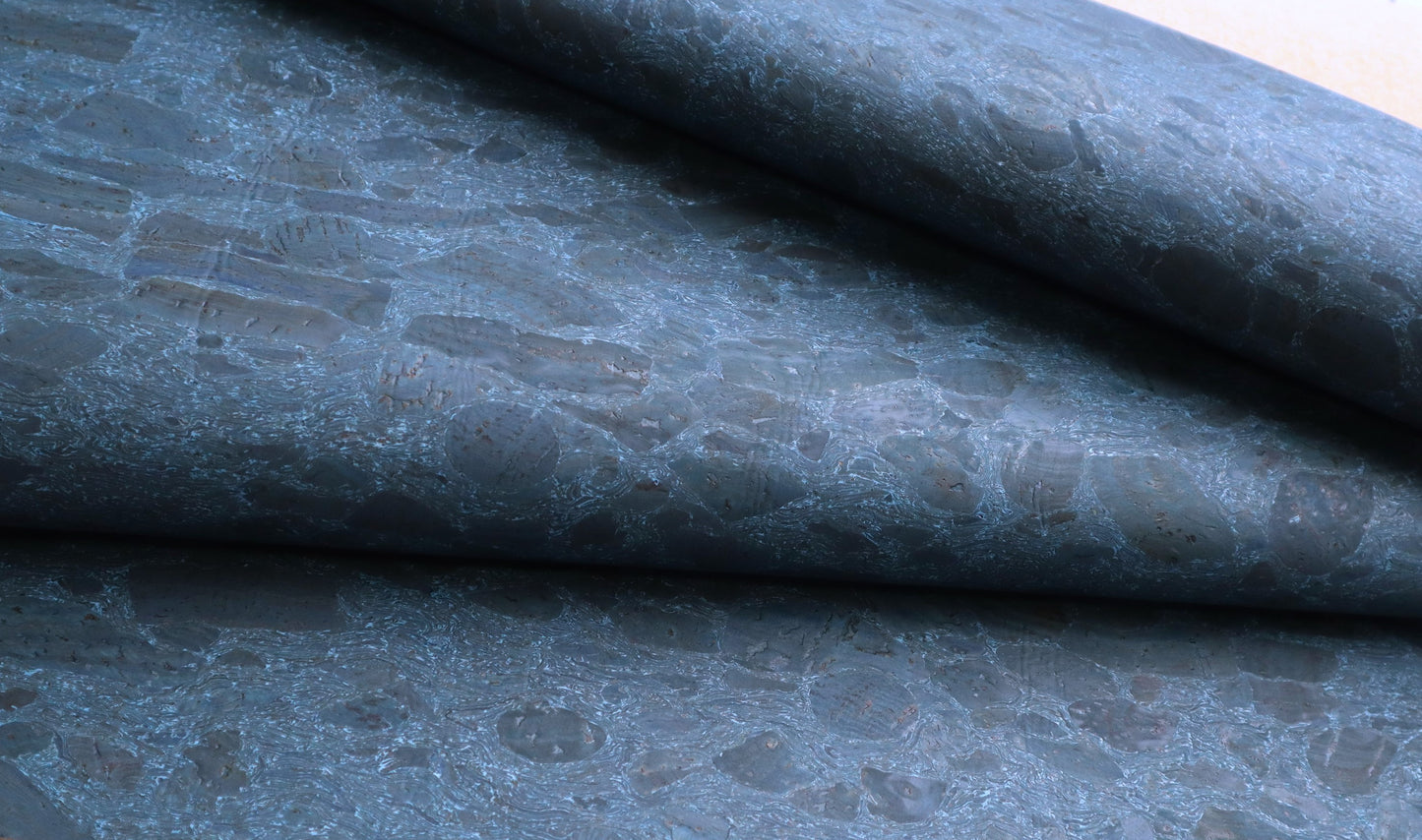 REMNANT/OFFCUT - Cork Fabric 18" x 29.75" - Ocean Floor