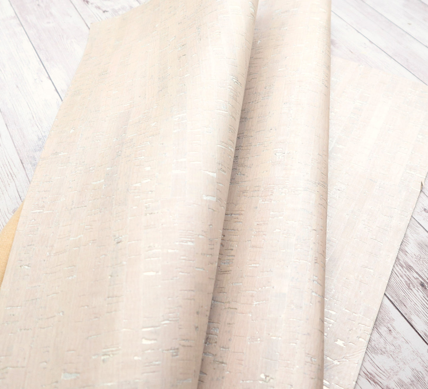 REMNANT/OFFCUT - Cork Fabric 11" x 36" - Pearl