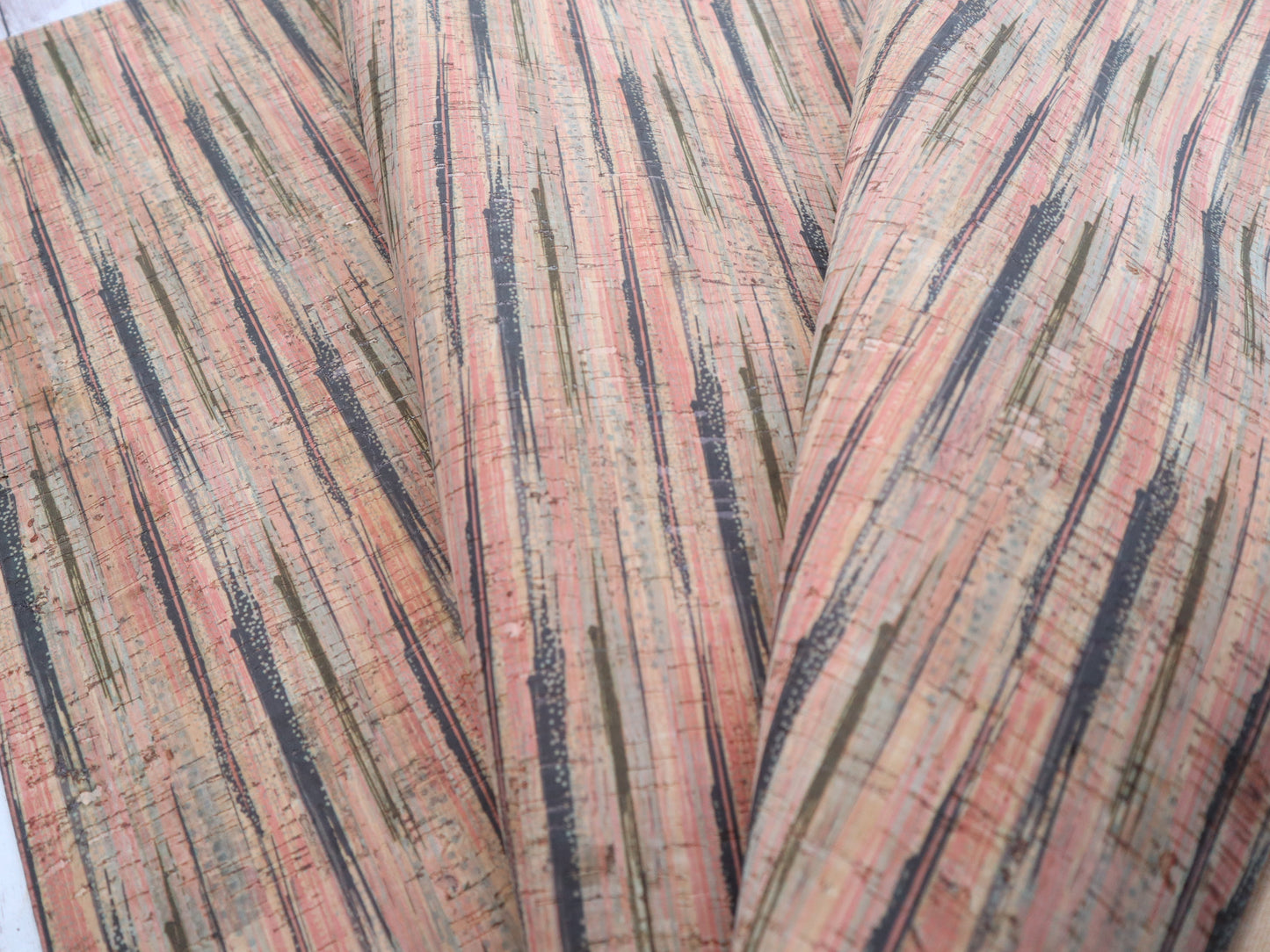 REMNANT/OFFCUT - Cork Fabric 18" x 31" - Pink Sands