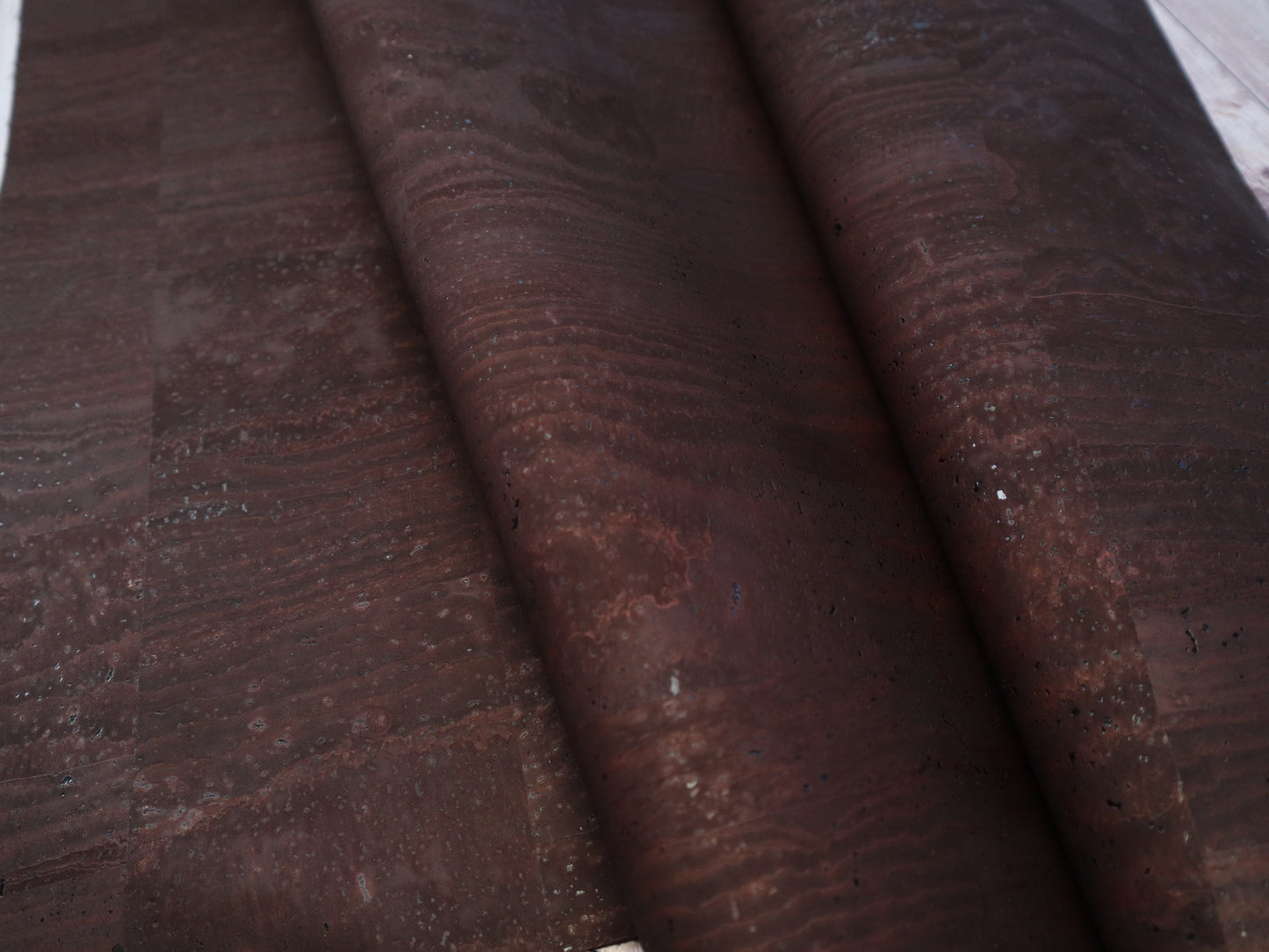 REMNANT/OFFCUT - Cork Fabric 18" x 25.5" - Classic Brown