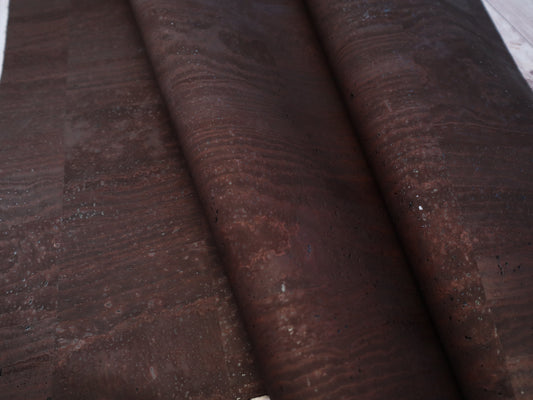 REMNANT/OFFCUT - Cork Fabric 18" x 25.5" - Classic Brown