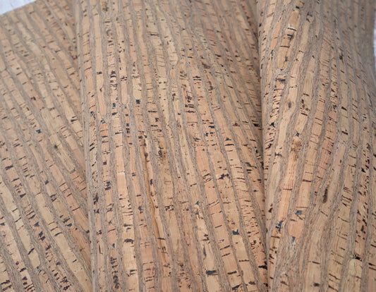 REMNANT/OFFCUT - Cork Fabric 11.25" x 31.75" - Deep Bark