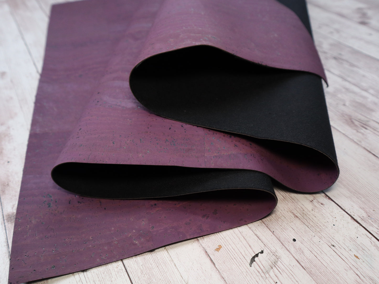 REMNANT/OFFCUT - Cork Fabric 18" x 20" - Purple