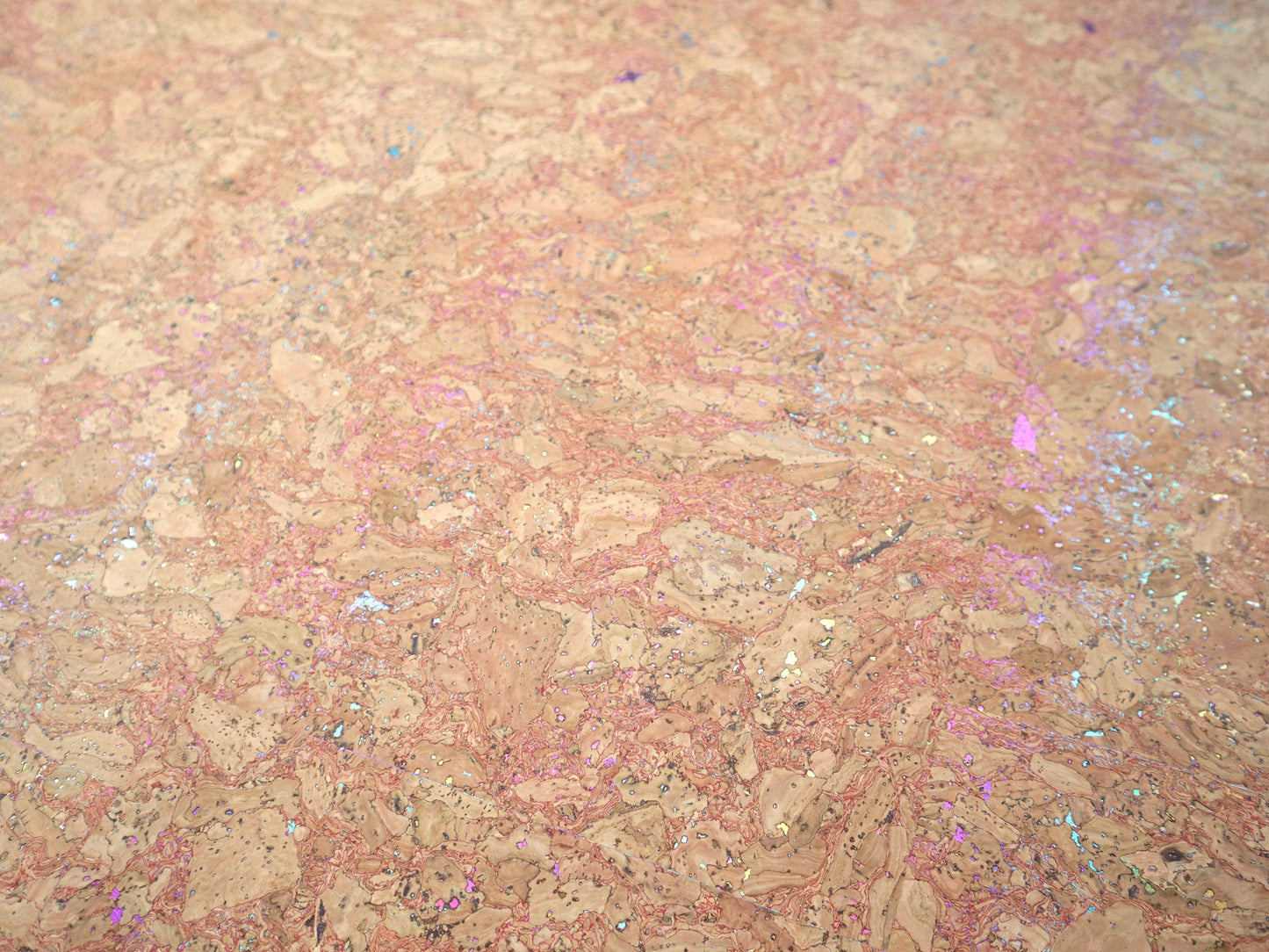 Cork Fabric Sheet - Desert Rainbow