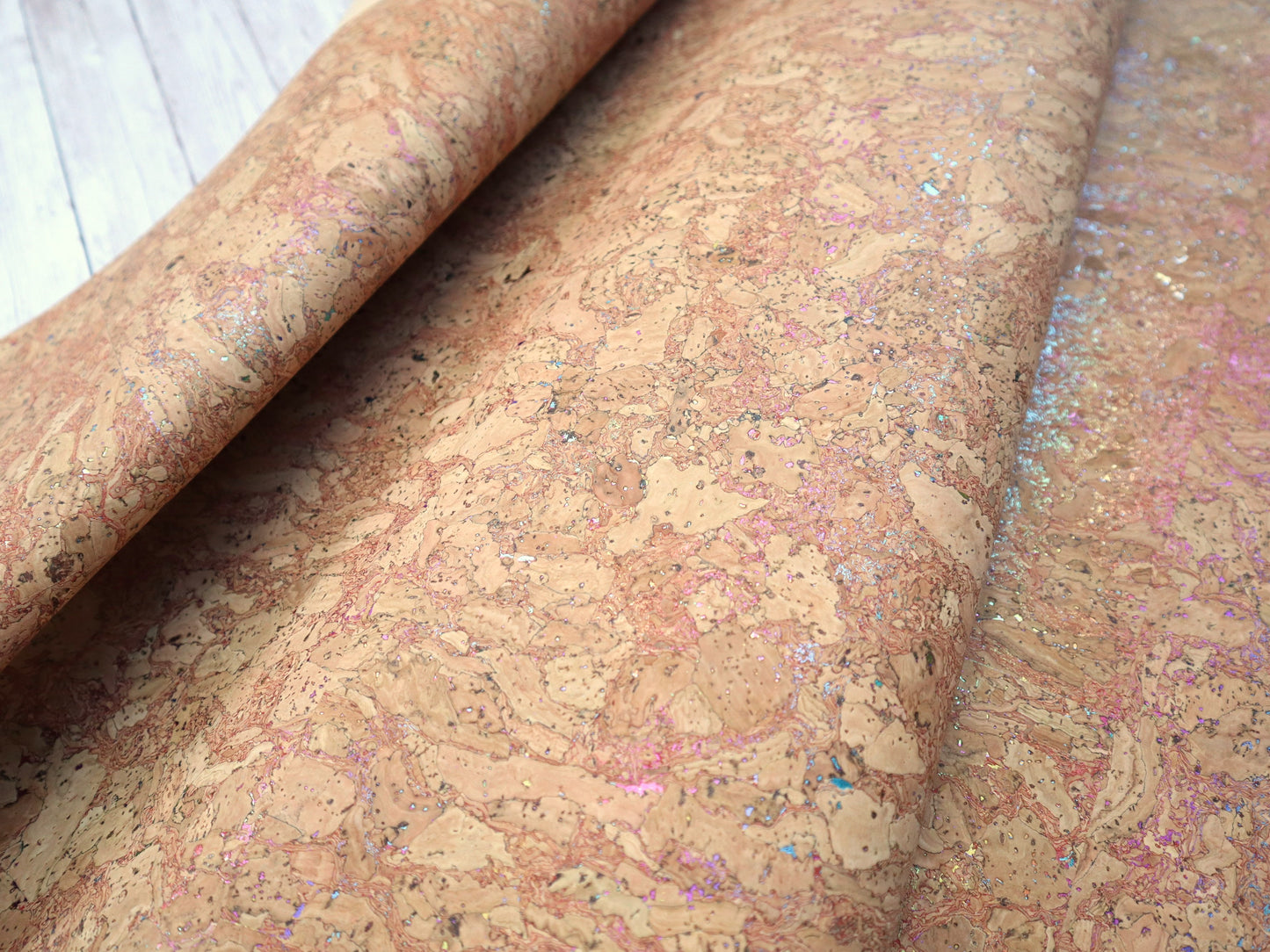 Cork Fabric Sheet - Desert Rainbow