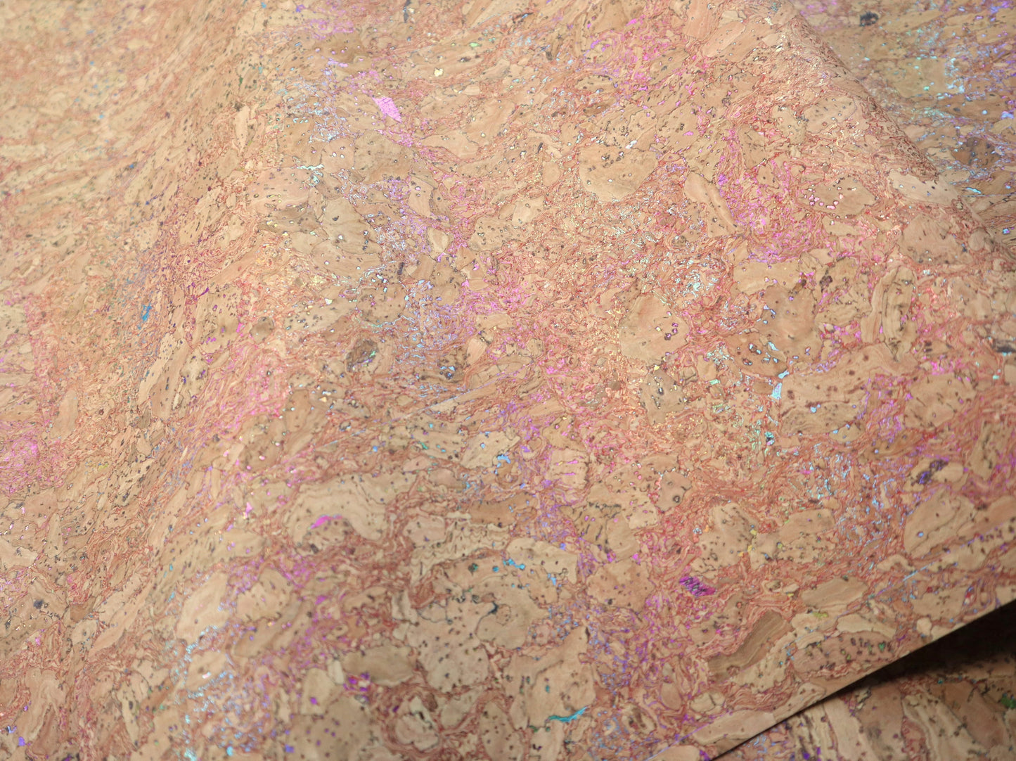 Cork Fabric Sheet - Desert Rainbow