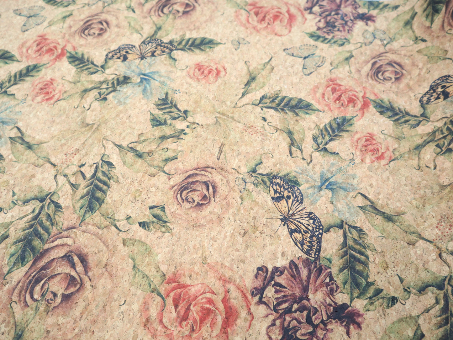 REMNANT/OFFCUT - Cork Fabric 16.5" x 18" -  Natural Beauty