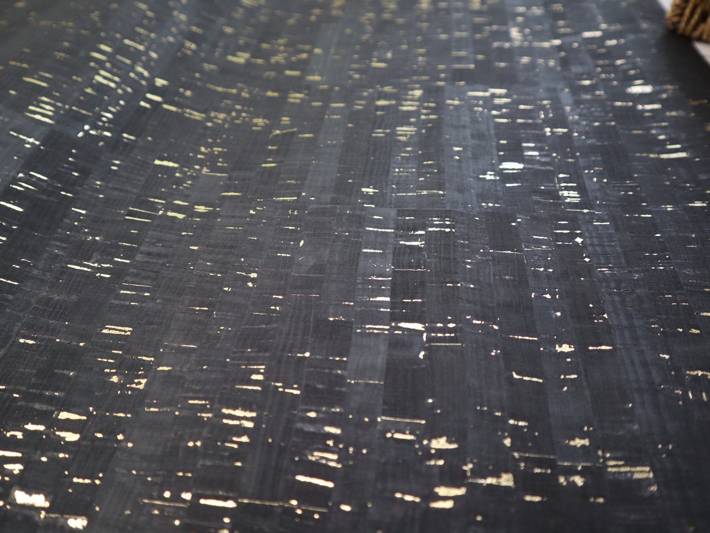 Cork Fabric Sheet -  Gold Flecked Obsidian