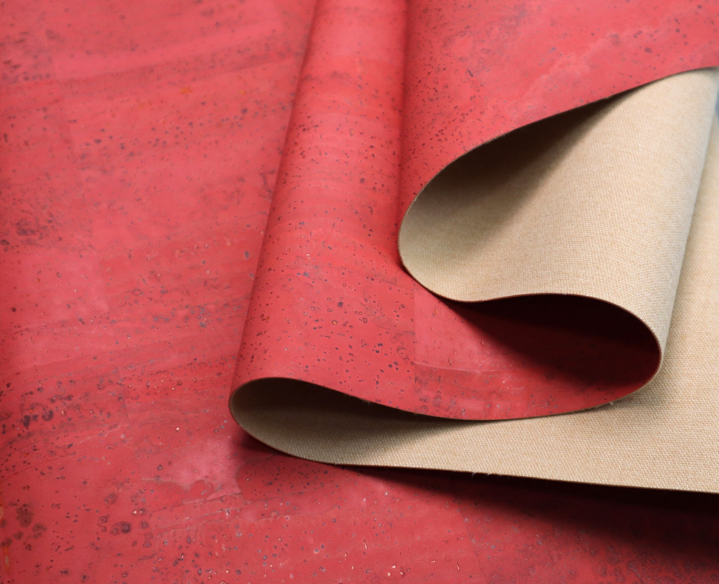 REMNANT/OFFCUT - Cork Fabric 18" x 18" - Coral Springs