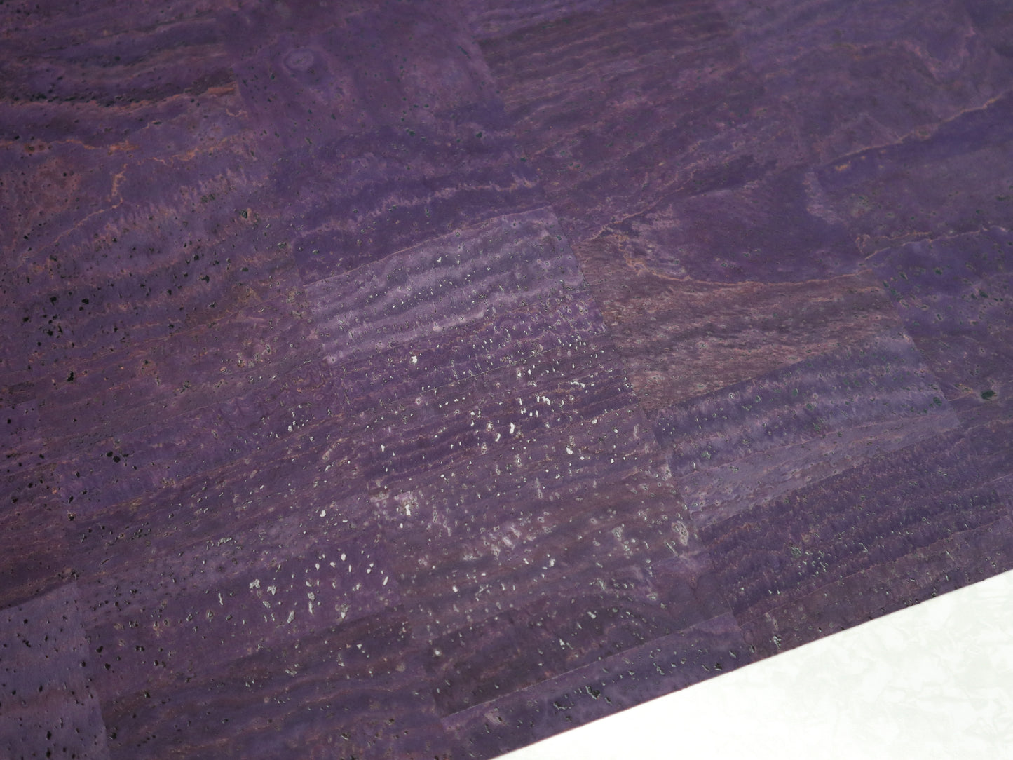 REMNANT/OFFCUT - Cork Fabric 17.5" x 30" - Eggplant