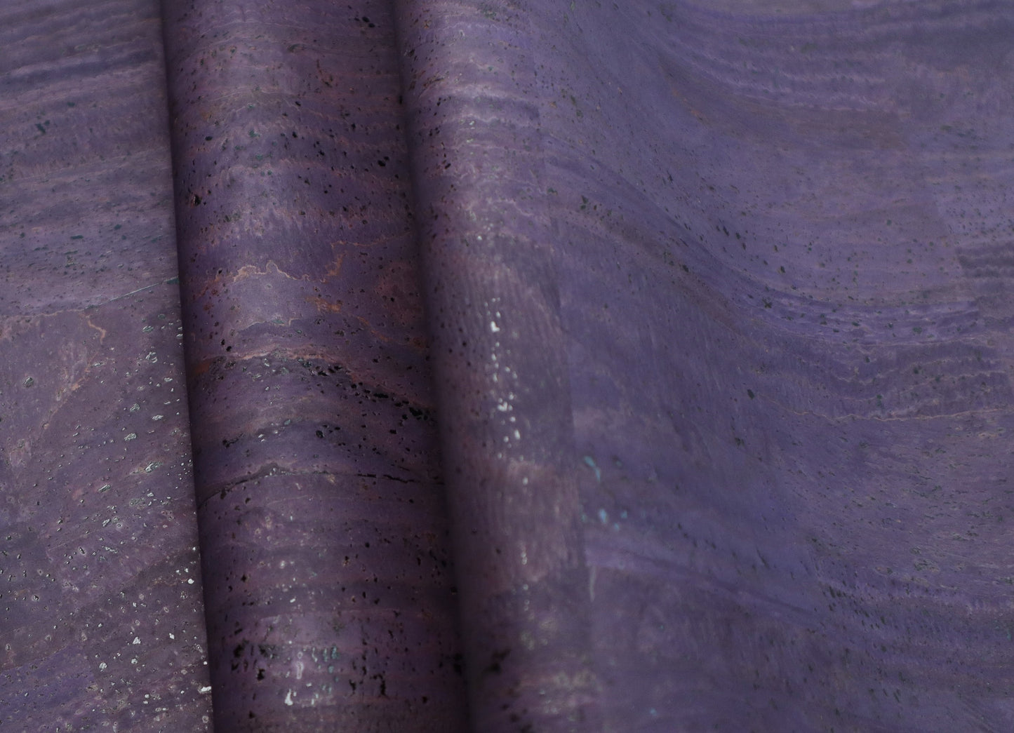 REMNANT/OFFCUT - Cork Fabric 17.5" x 30" - Eggplant