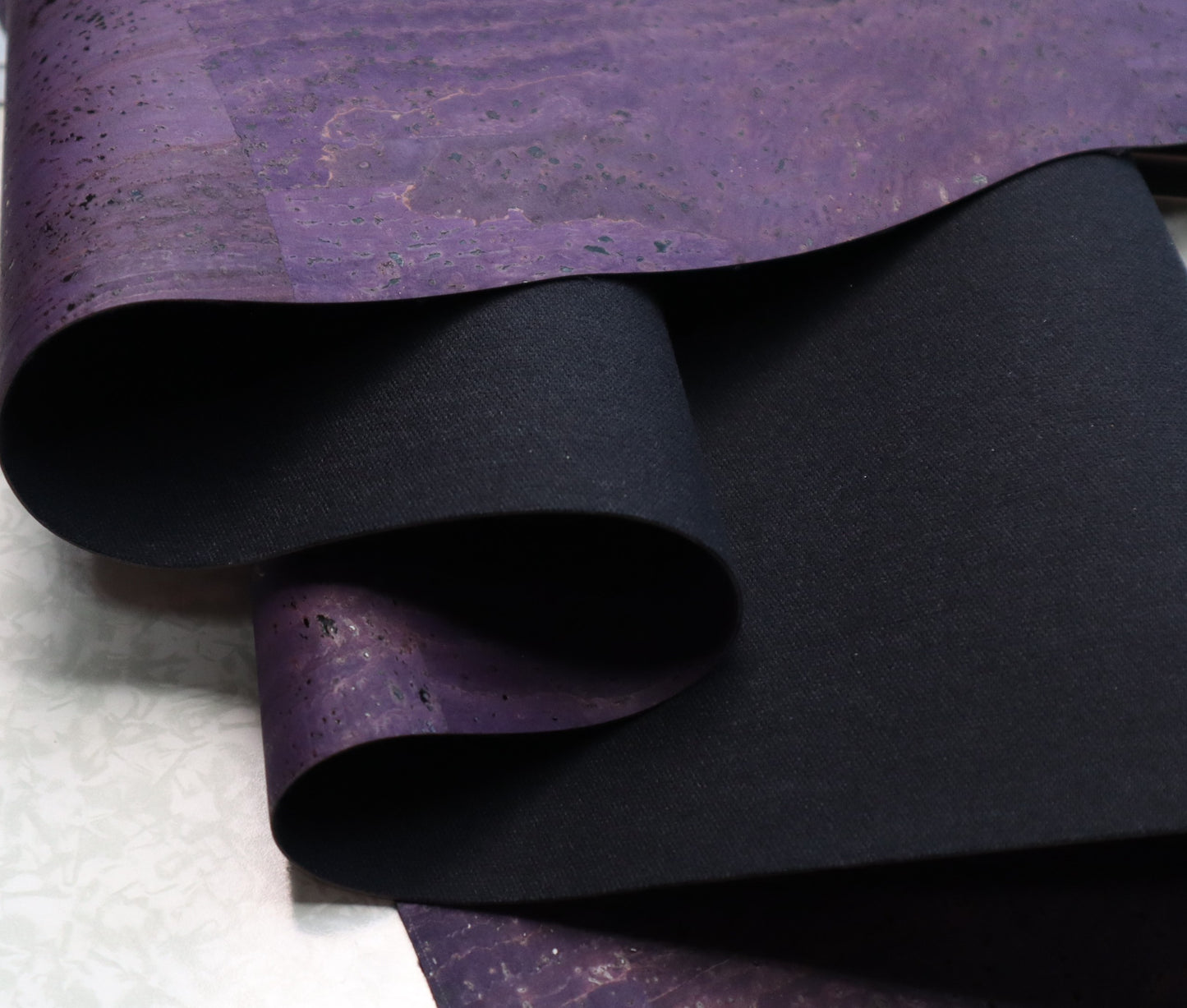 Cork Fabric Sheet - Eggplant