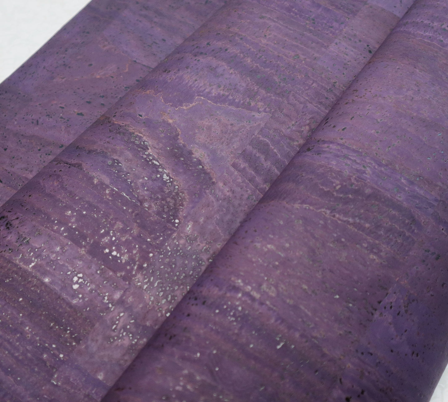 REMNANT/OFFCUT - Cork Fabric 17.5" x 30" - Eggplant
