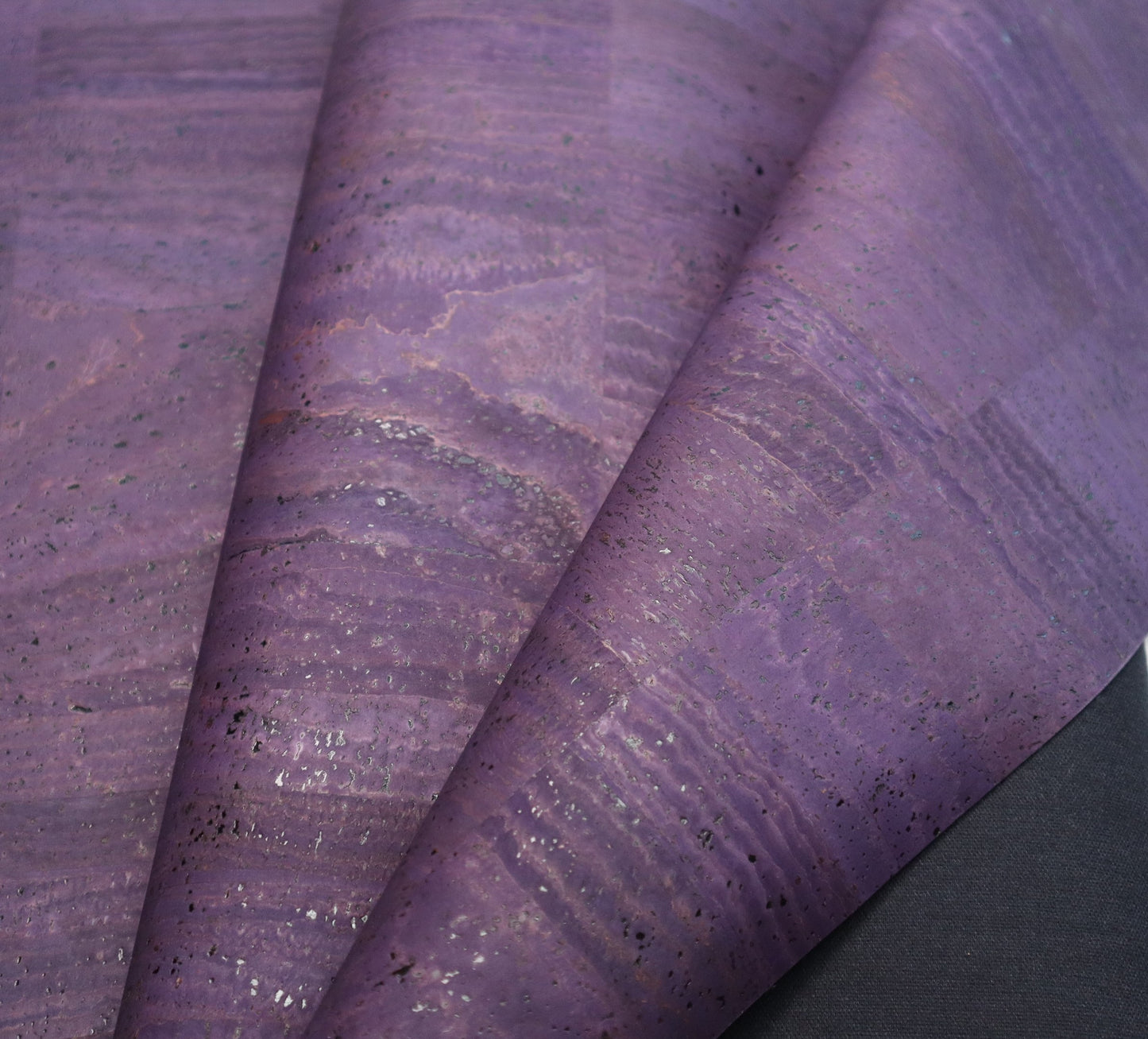 Cork Fabric Sheet - Eggplant