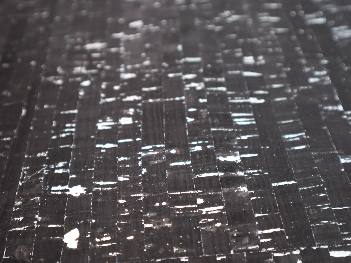 REMNANT/OFFCUT - Cork Fabric 12" x 26"- Obsidian Silver