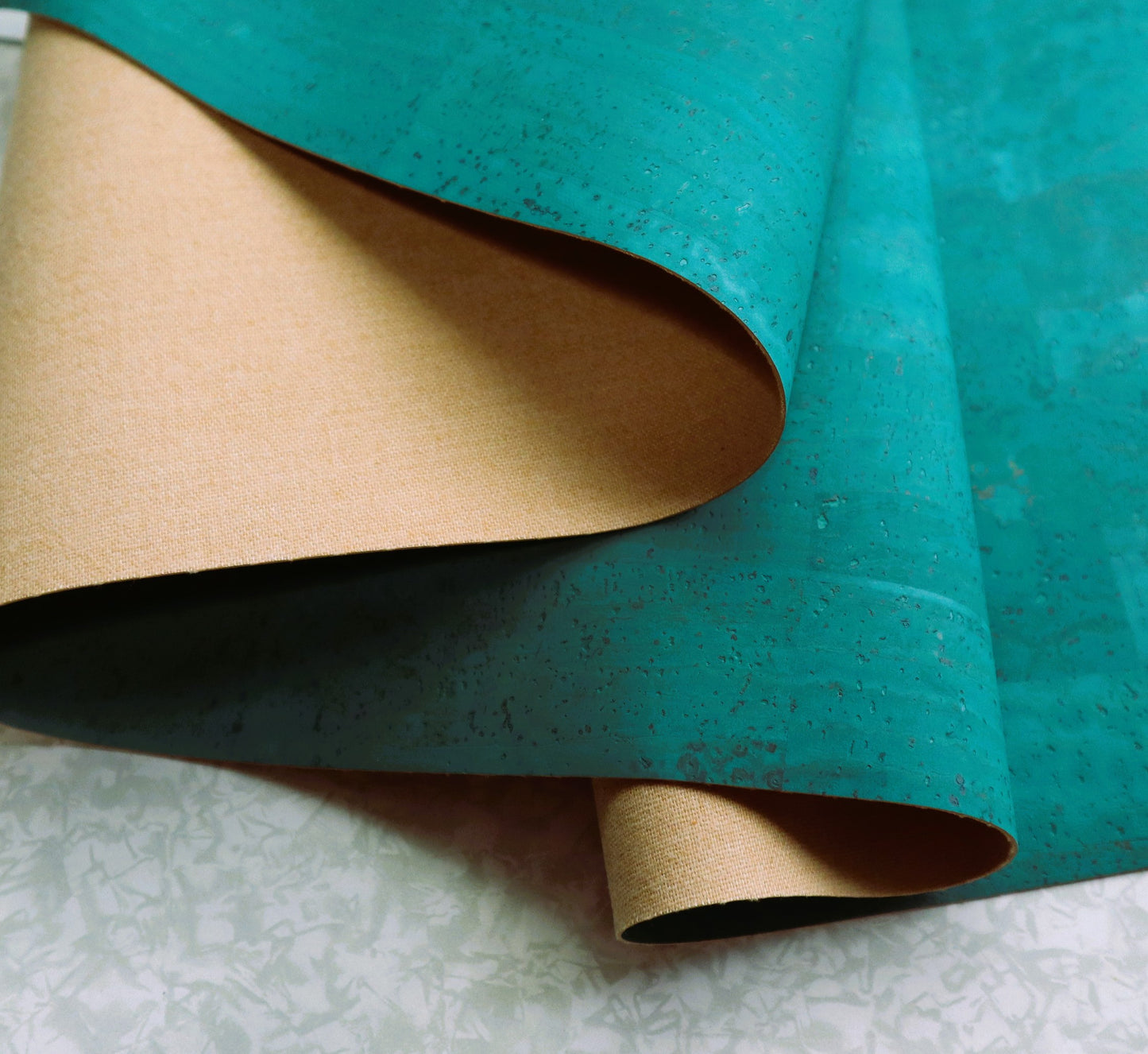 REMNANT/OFFCUT - Cork Fabric 16" x 18" - Island Breeze