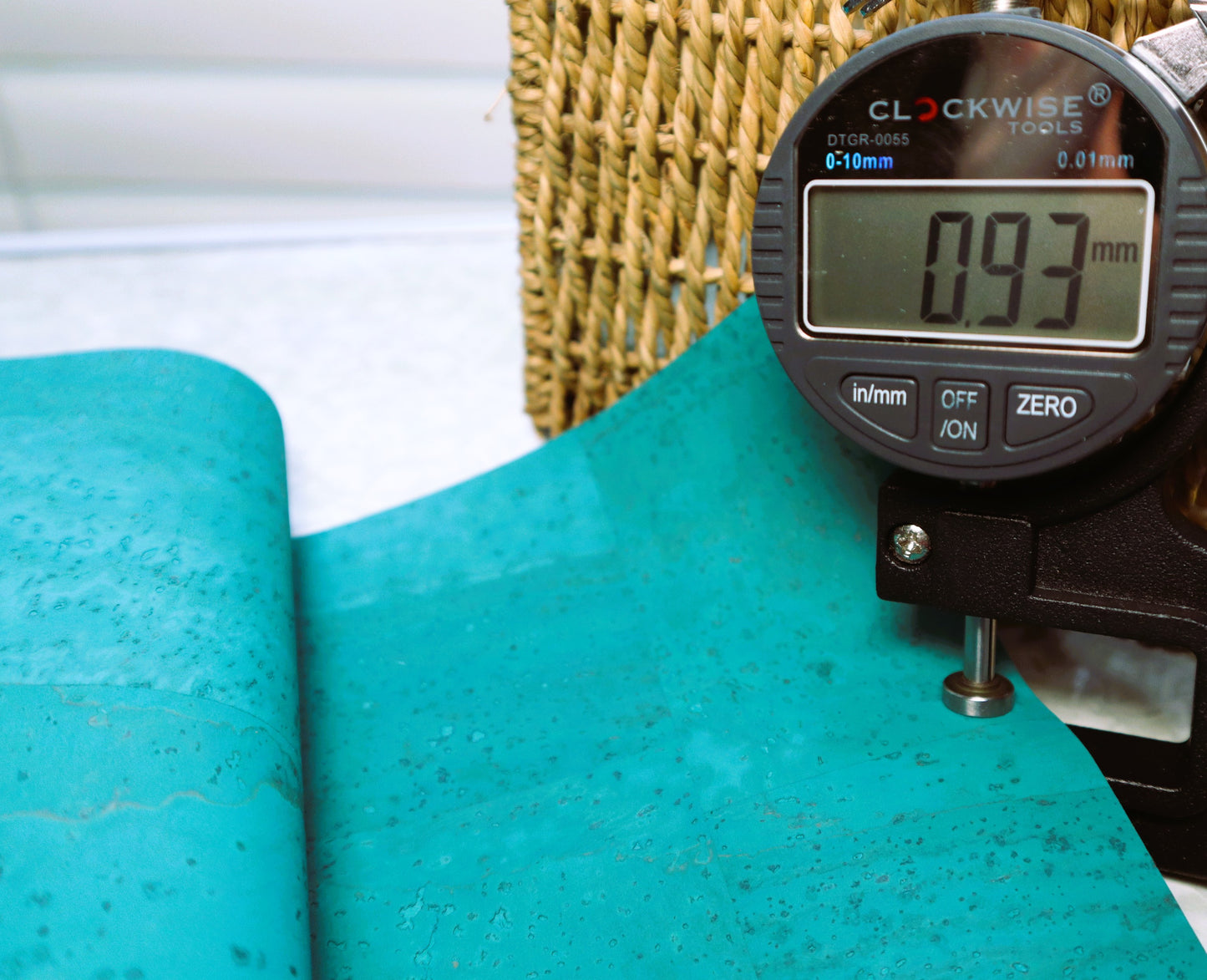 REMNANT/OFFCUT - Cork Fabric 16" x 18" - Island Breeze