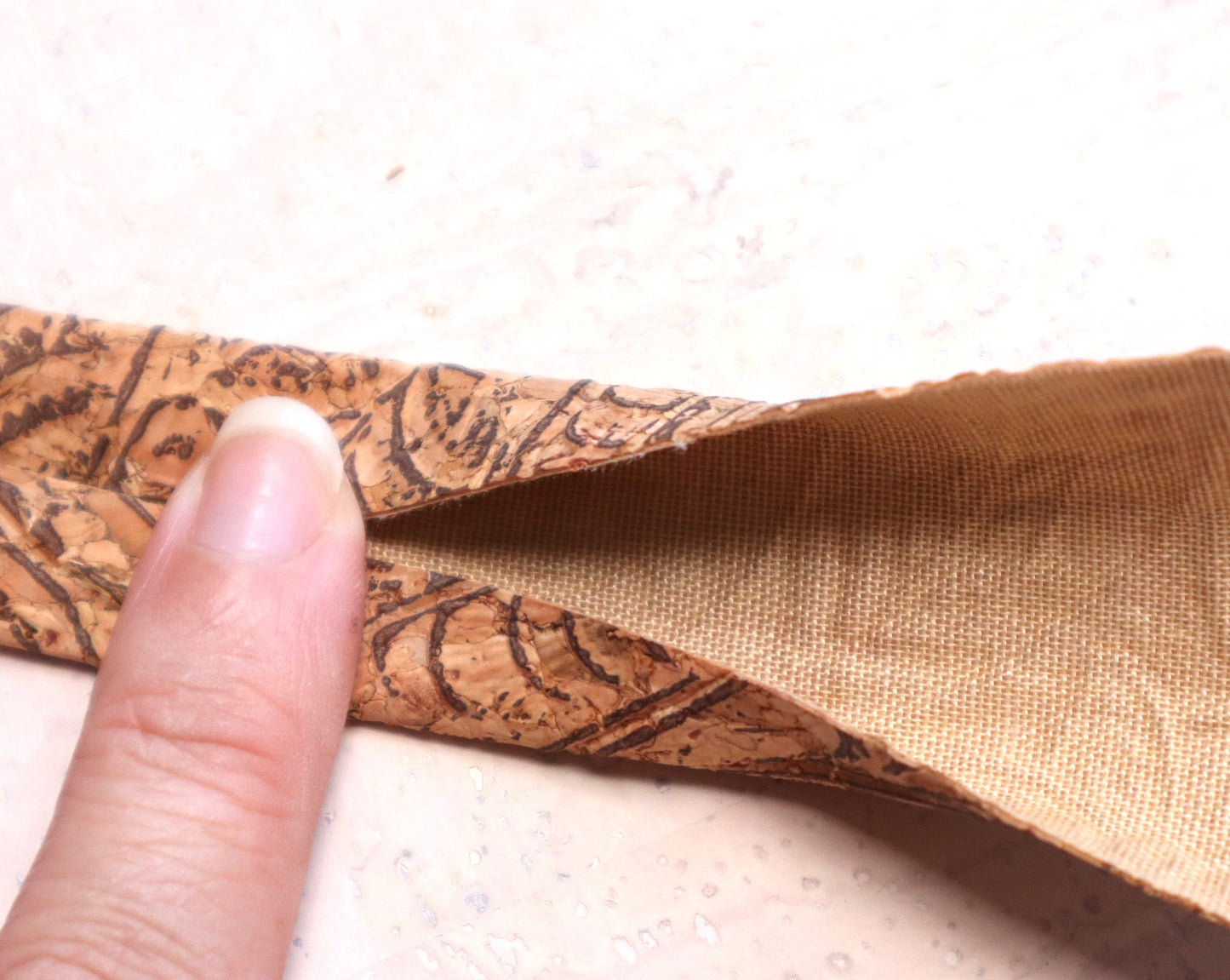 Cork Ribbon By the Yard - Embossed Paisley