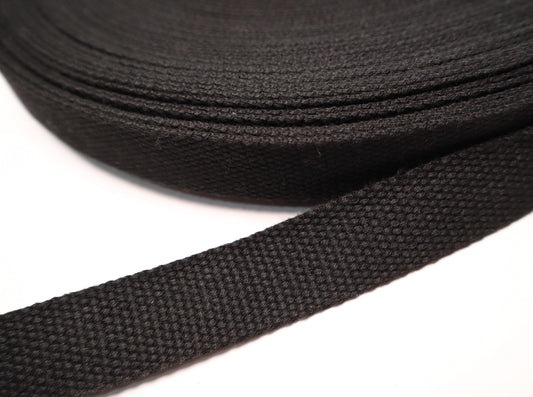 1" Webbing By the Yard  - Black