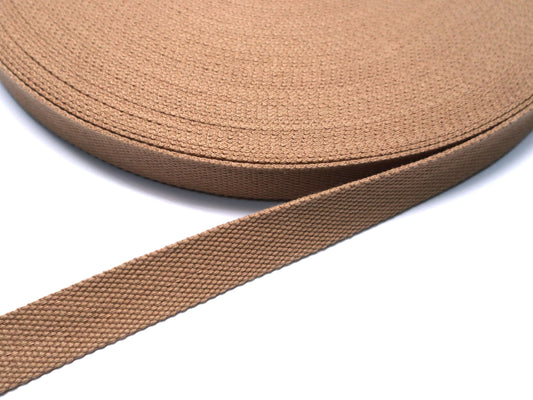 1" Webbing By the Yard  - Latte