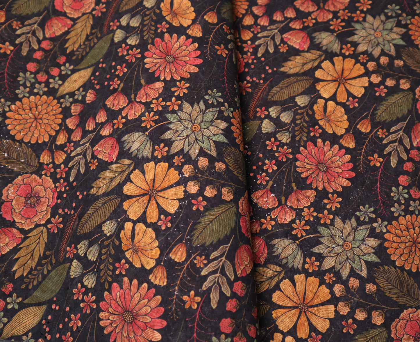 Cork Fabric Sheet- Vintage Floral