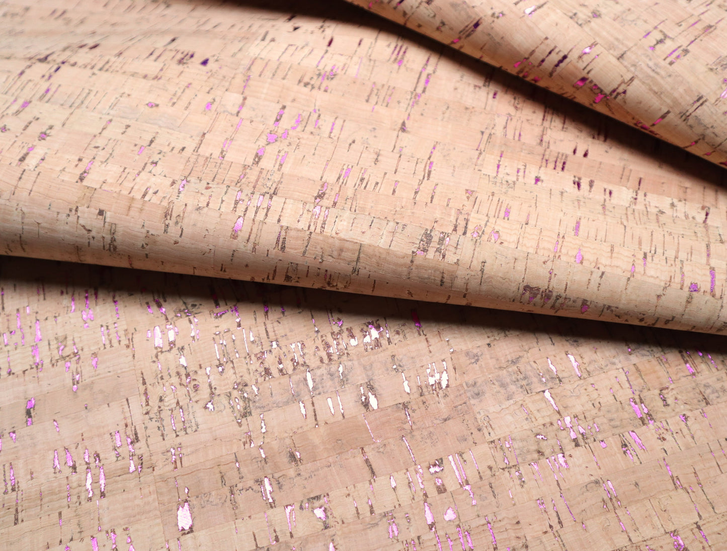 Cork Fabric Roll - Fuschia Glow