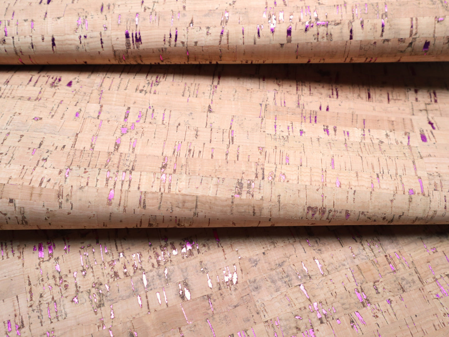 Cork Fabric Roll - Fuschia Glow