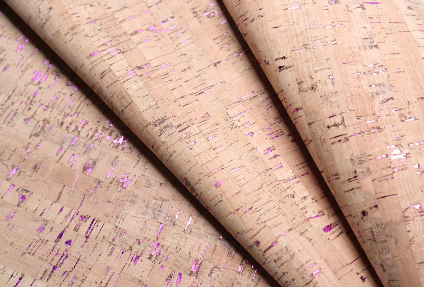 Cork Fabric Roll - Fuschia Glow