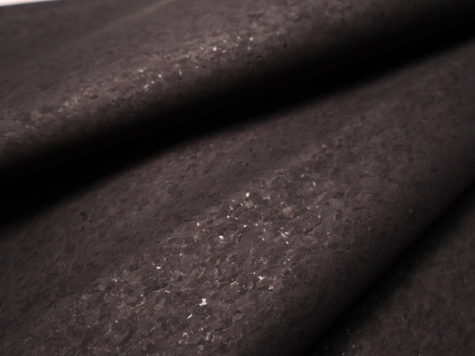 Cork Fabric Sheet - Particle Black