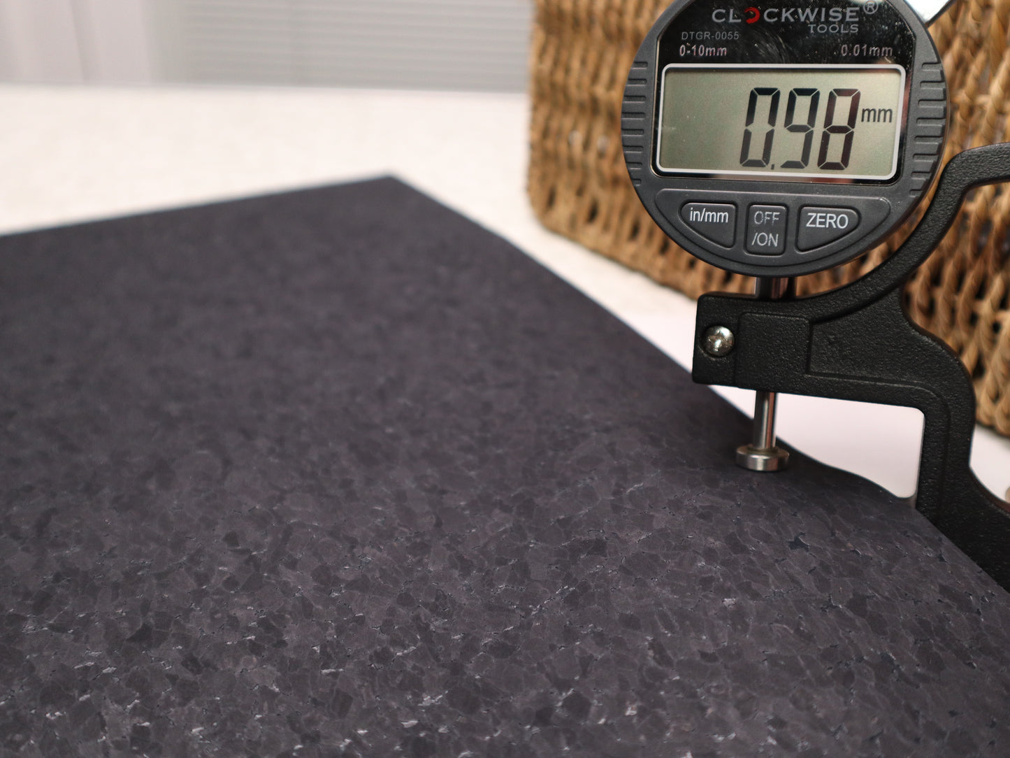 Cork Fabric Sheet - Particle Black