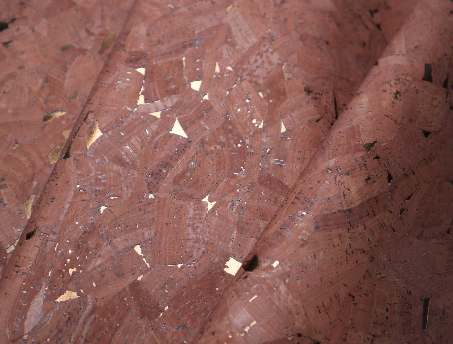 REMNANT/OFFCUT - Cork Fabric 18" x 32" - Copper Mountain