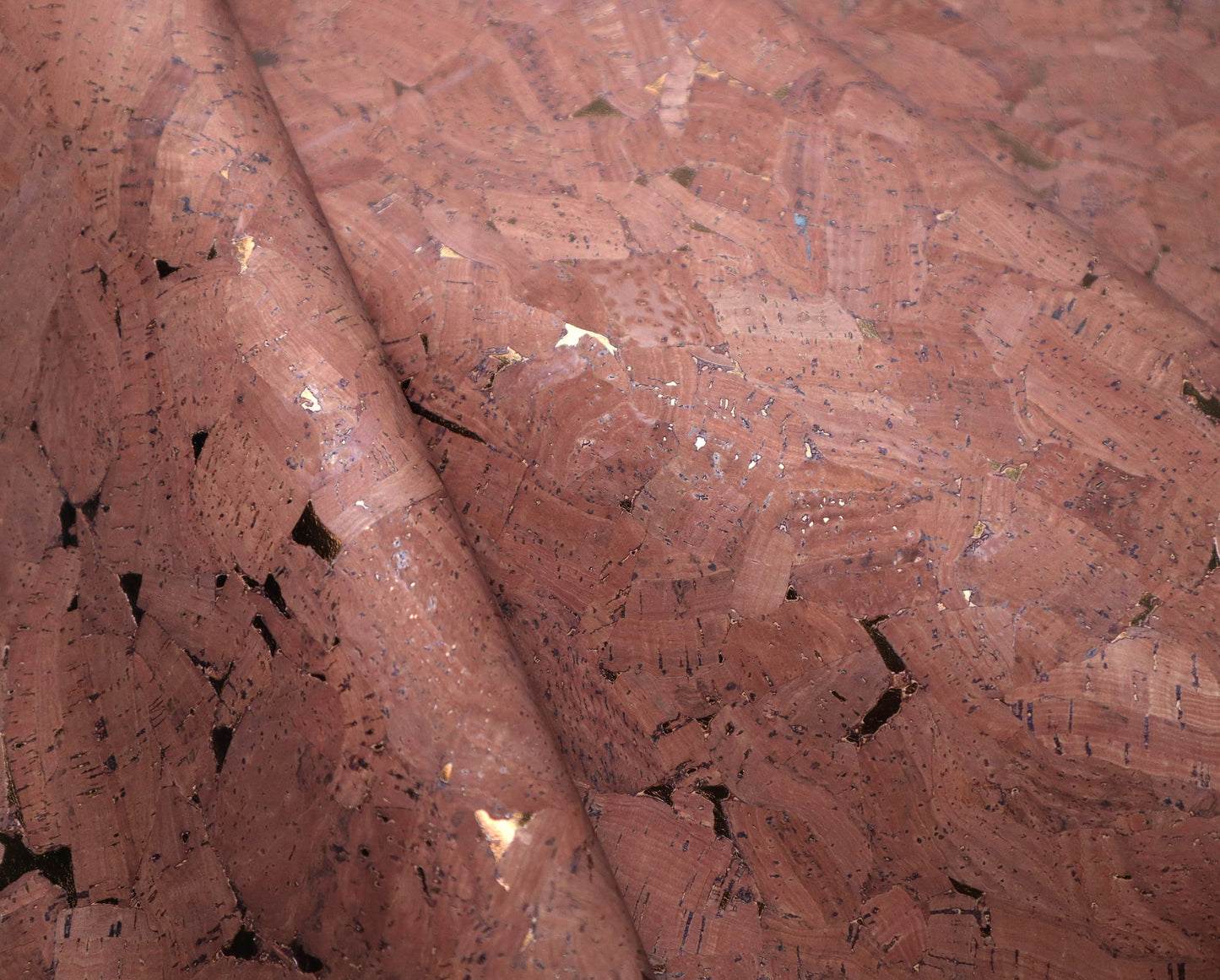 REMNANT/OFFCUT - Cork Fabric 18" x 32" - Copper Mountain