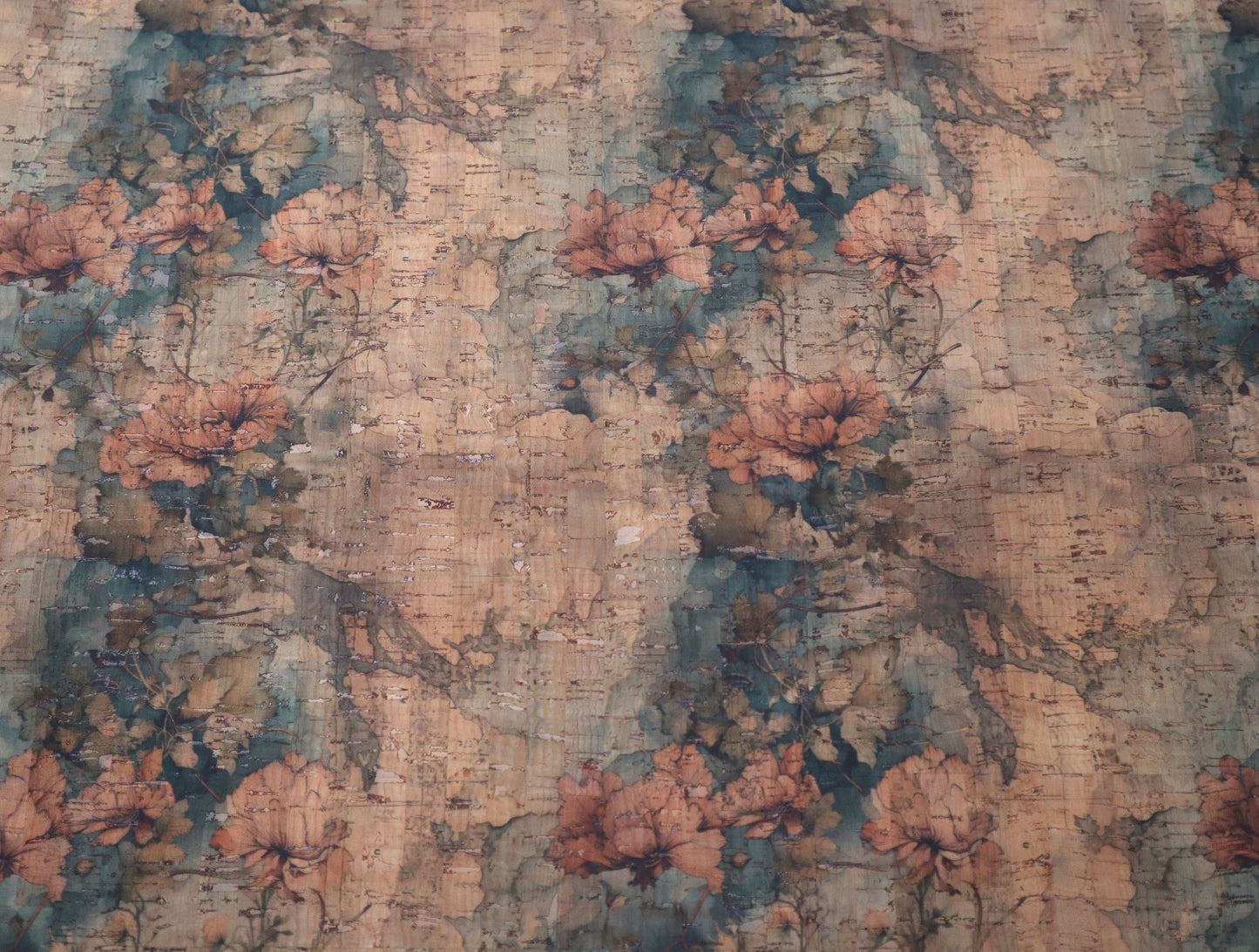 Cork Fabric Roll - Floral Antiquity