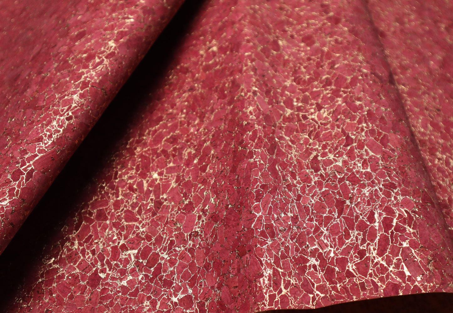 LITE Cork Fabric Roll - Gilded Cranberry