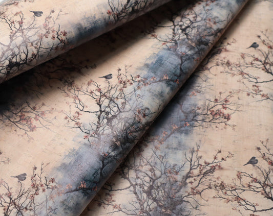 Cork Fabric Roll - Moody Branches