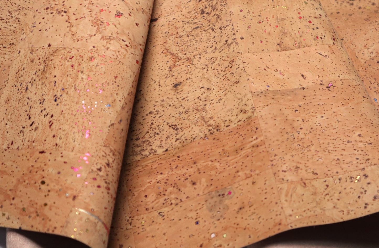 Cork Fabric Roll - Rainbow Spotted Fawn