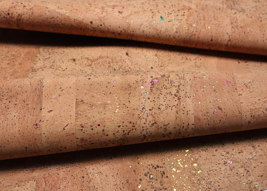 Cork Fabric Roll - Rainbow Spotted Fawn