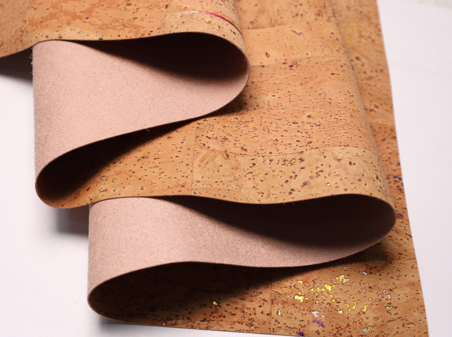 Cork Fabric Roll - Rainbow Spotted Fawn