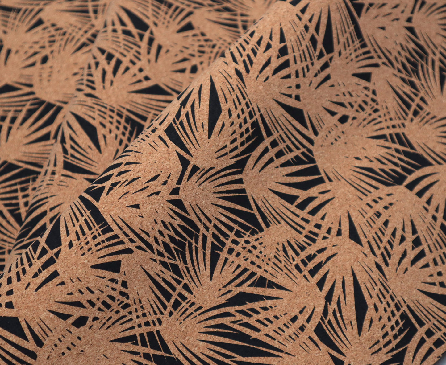 LITE Cork Fabric Sheet - Shadow Palms