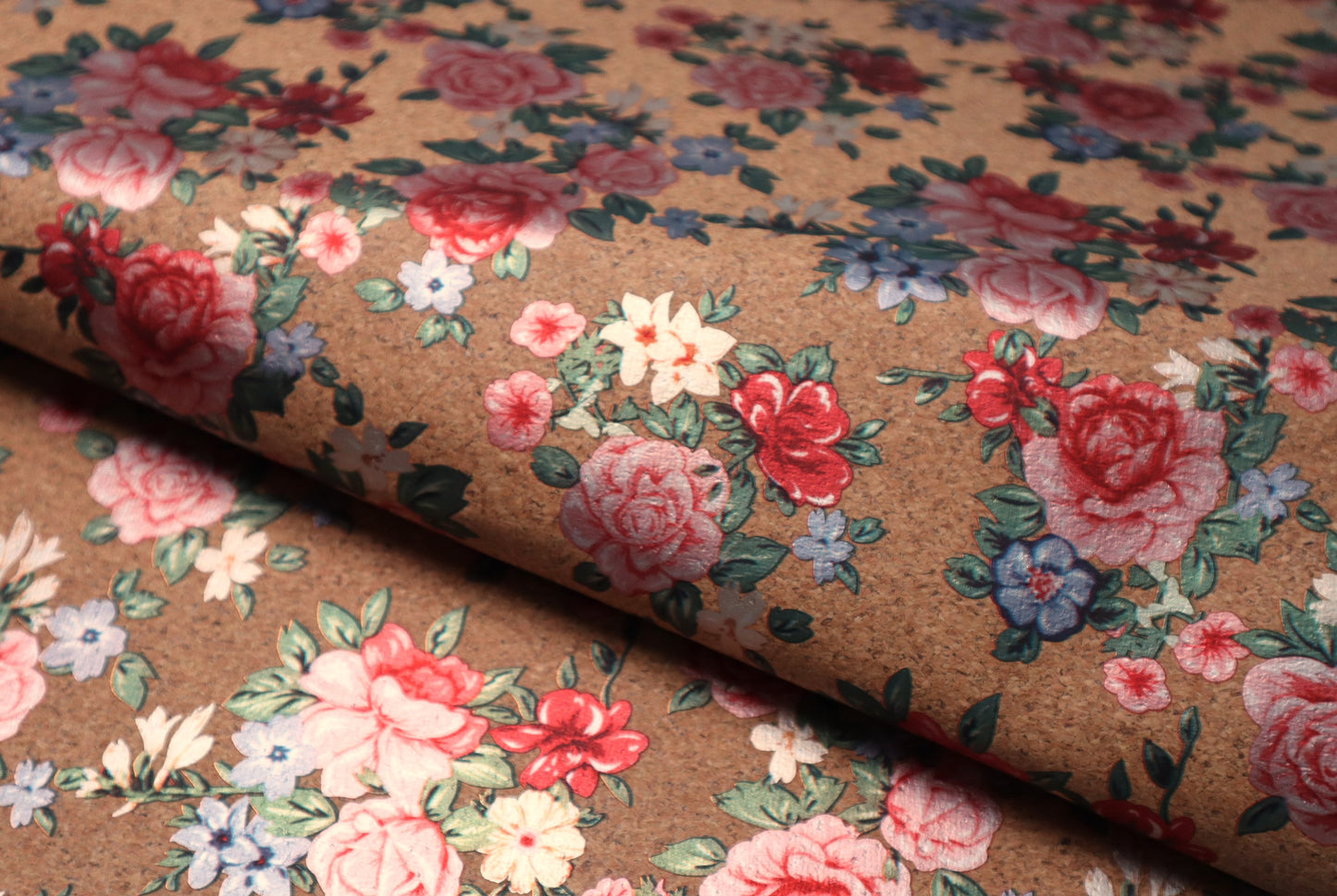 LITE Cork Fabric Roll - Foil Floral